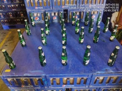 Accidental Damaged Stock of Empty Bottles & Plastic Crates